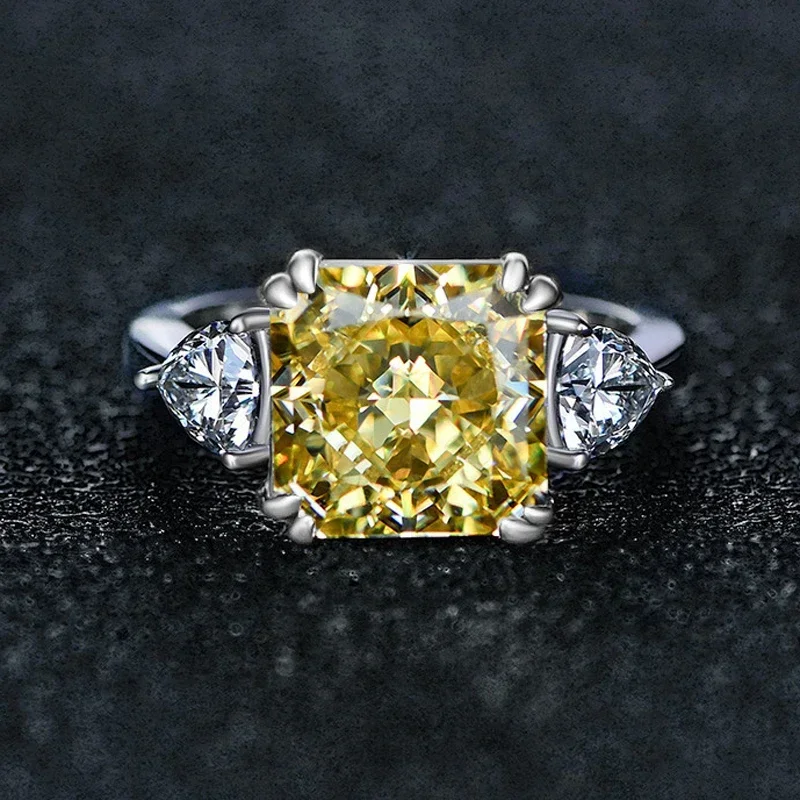 Серебро 925 пробы сверкающее 10*10 мм квадратное розовое белое желтое с