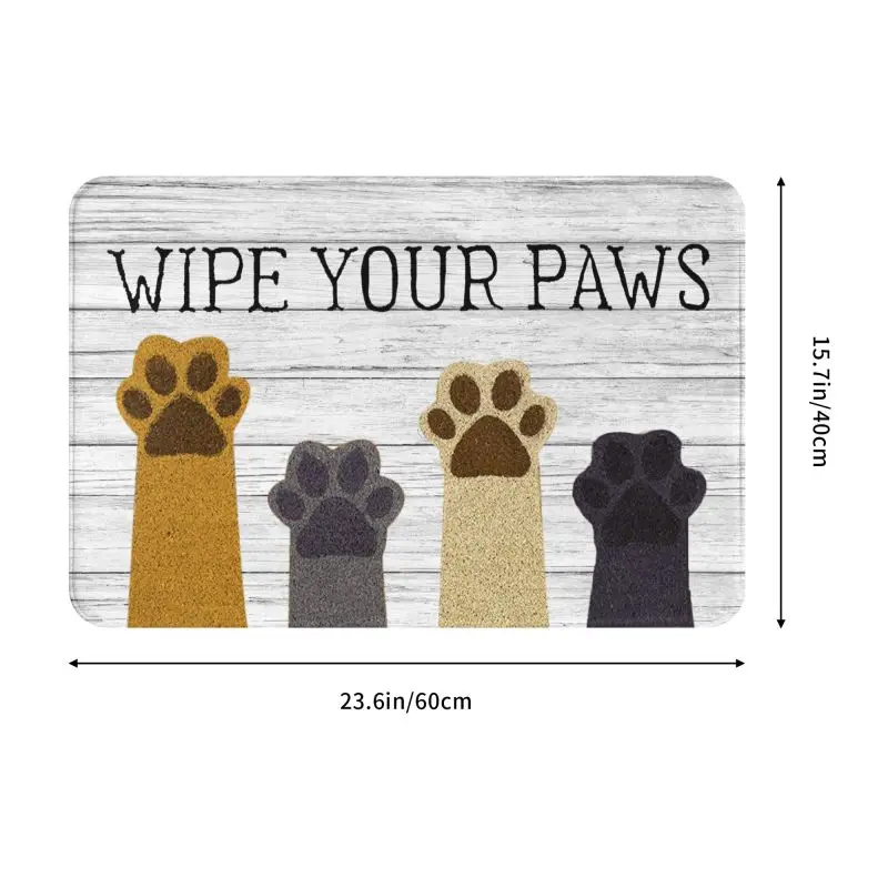 Пользовательские забавные кошачьи лапы протирающие коврик для двери