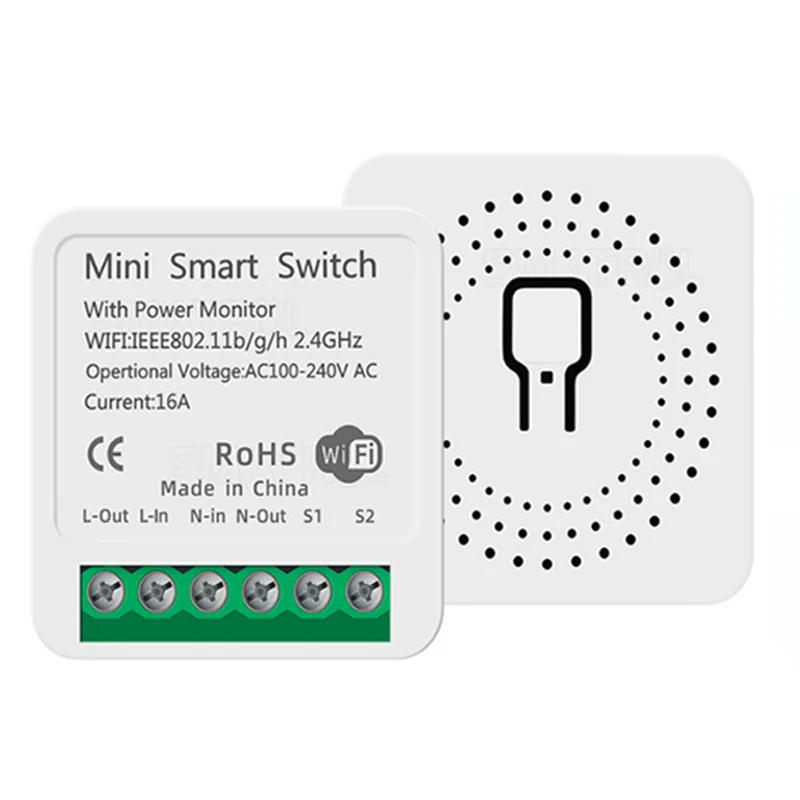 16A Wifi Mini Smart Switch Wireless Light Switches 2 Way DIY Control Smart Home for Tuya Smart Life Ewelink Alexa Alice Homekit images - 6