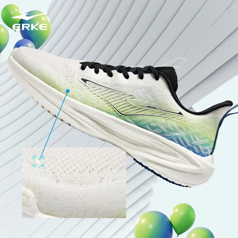 Летняя сетчатая легкая беговая Обувь ERKE Qingyun для бега Мужская износостойкая и
