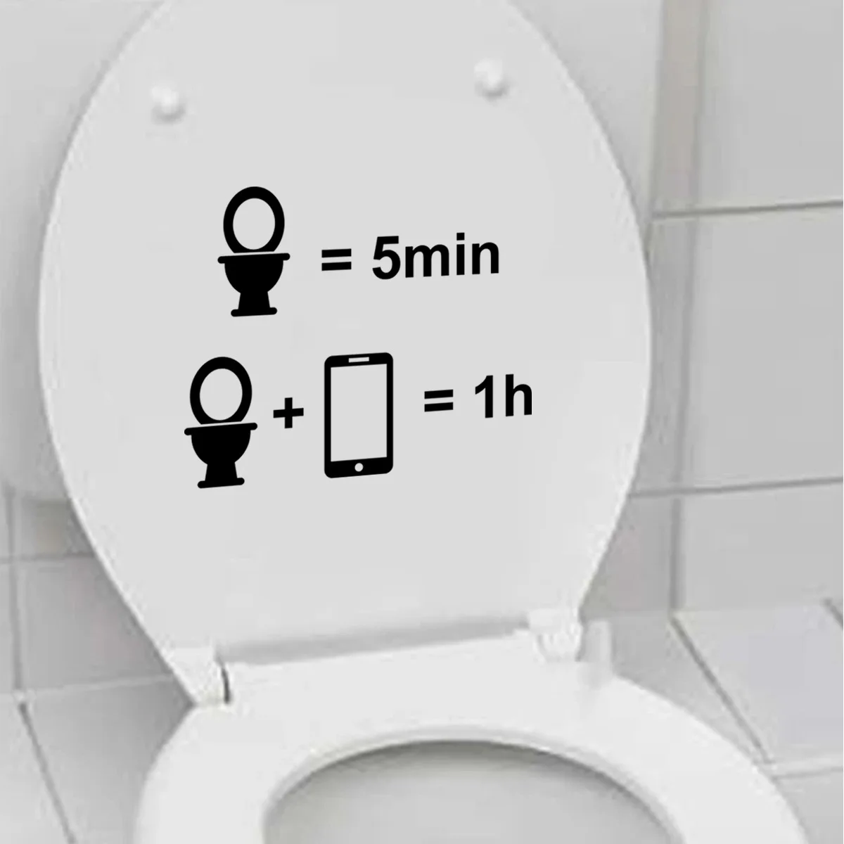 

Creative Black Logo Toilet Decoration Self-adhesive Sticker