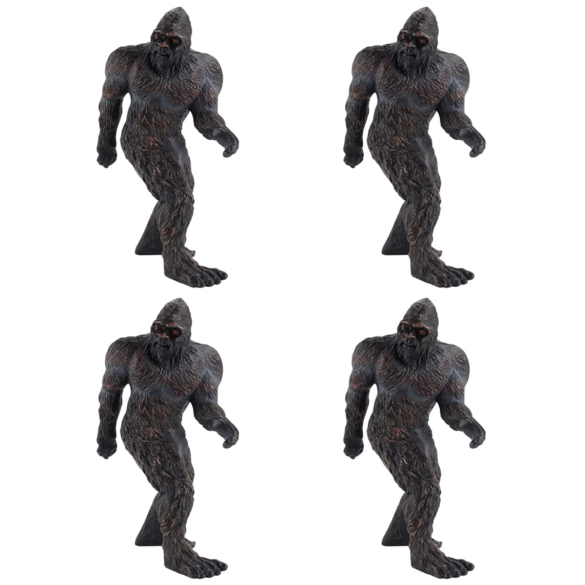 

4pcs PVC Bigfoot Figurine Bigfoot Figure Sculpture Bigfoot Figure Statue Craft for Garden