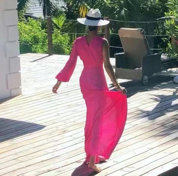 

Women slim Maxi dress One Shoulder high waist fashion lady Elegant Long Dress