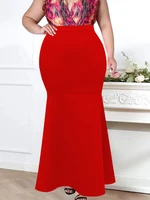 plus size high waist skirts package hip long ankle length mermaid skirt for women evening christmas party wear classy autumn new
