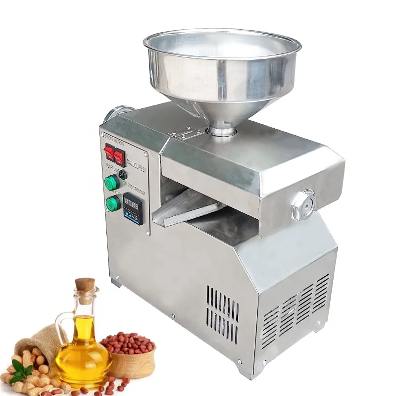 

Stainless Steel Cold and Hot Press Small Mini Coconut Olive Peanut Sunflower Seed Chia Seed Sesame Walnut Flax Oil Press