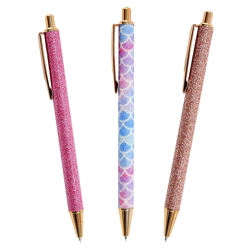 3 Pcs Air Release Weeding Pen Air Release Pin Craft Tools, Glitter Metal Air Release Pen Retractable Craft Tool