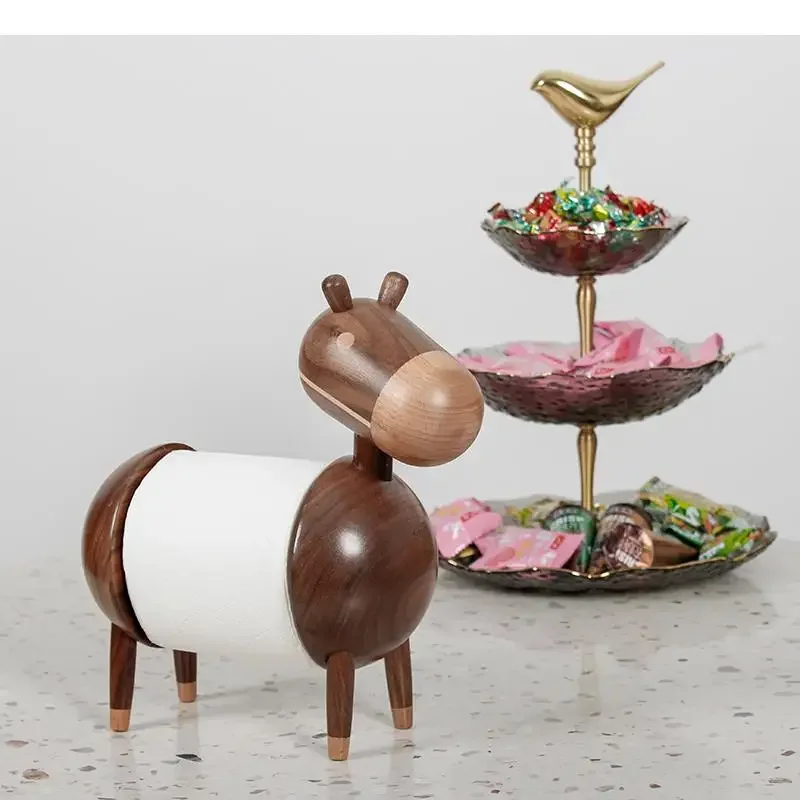 Коробка для деревянного массива симпатичная скульптура животного