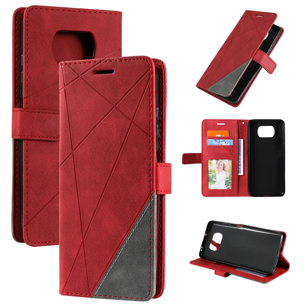 

Poco F3 X3 Pro X 3 NFC Premium Flip Case Leather Business Book Cover for Xiaomi Poco M3 Case Mi Poco 3X M4 5G Wallet Skin Funda