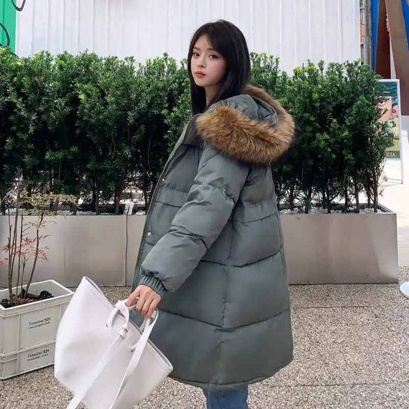 Winter Jacket Women 2022 Pattern Casual Loose Hooded Long Cotton Coat Female Clothing Parkas Wadded Thick Warm Overcoat Ladies