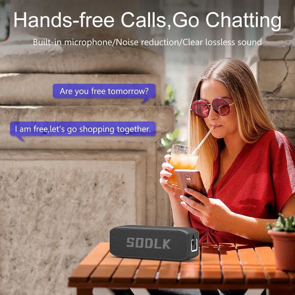Фото Портативная водонепроницаемая дешевая Bluetooth-колонка SODLK TX5, мини-колонка для диджеев, Bluetooth-колонка для улицы, индивидуальный дизайн, OEM. №4