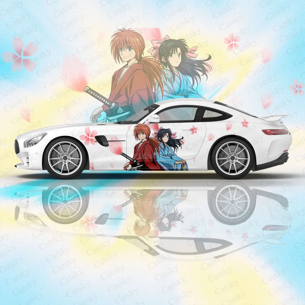 

Аниме Rurouni Kenshin Itasha на заказ, 2 шт., автомобильная наклейка для универсального большого автомобиля, наклейка для автомобиля, универсальное оформление