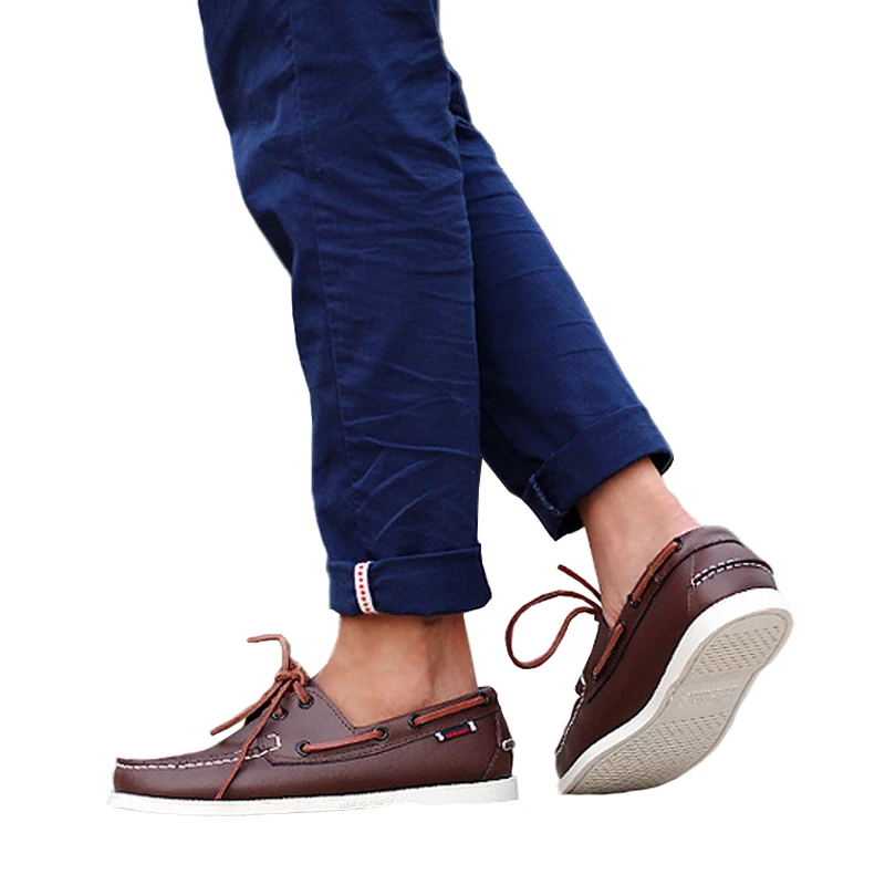 

Ngouxm Men Genuine Leather Boat Shoes Docksides Classic Driving Shoes Casual High quality Loafers