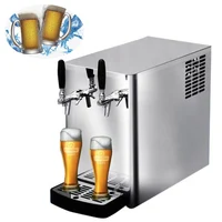 30L water tank compressor cooling wine beer cooler dispenser machine double head cooler draft beer machine drink beer dispenser