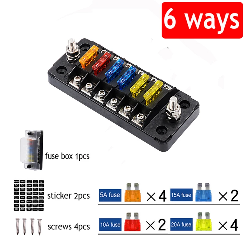 Блок предохранителей 32 в 75 а огнестойкий блок с 12 отверстиями двойным
