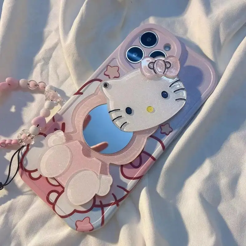

Sanrio чехол для телефона Kawaii аниме Hellokittys Iphone13Promax /11/12 защита от падения мультяшный милый креативный подарок на день рождения