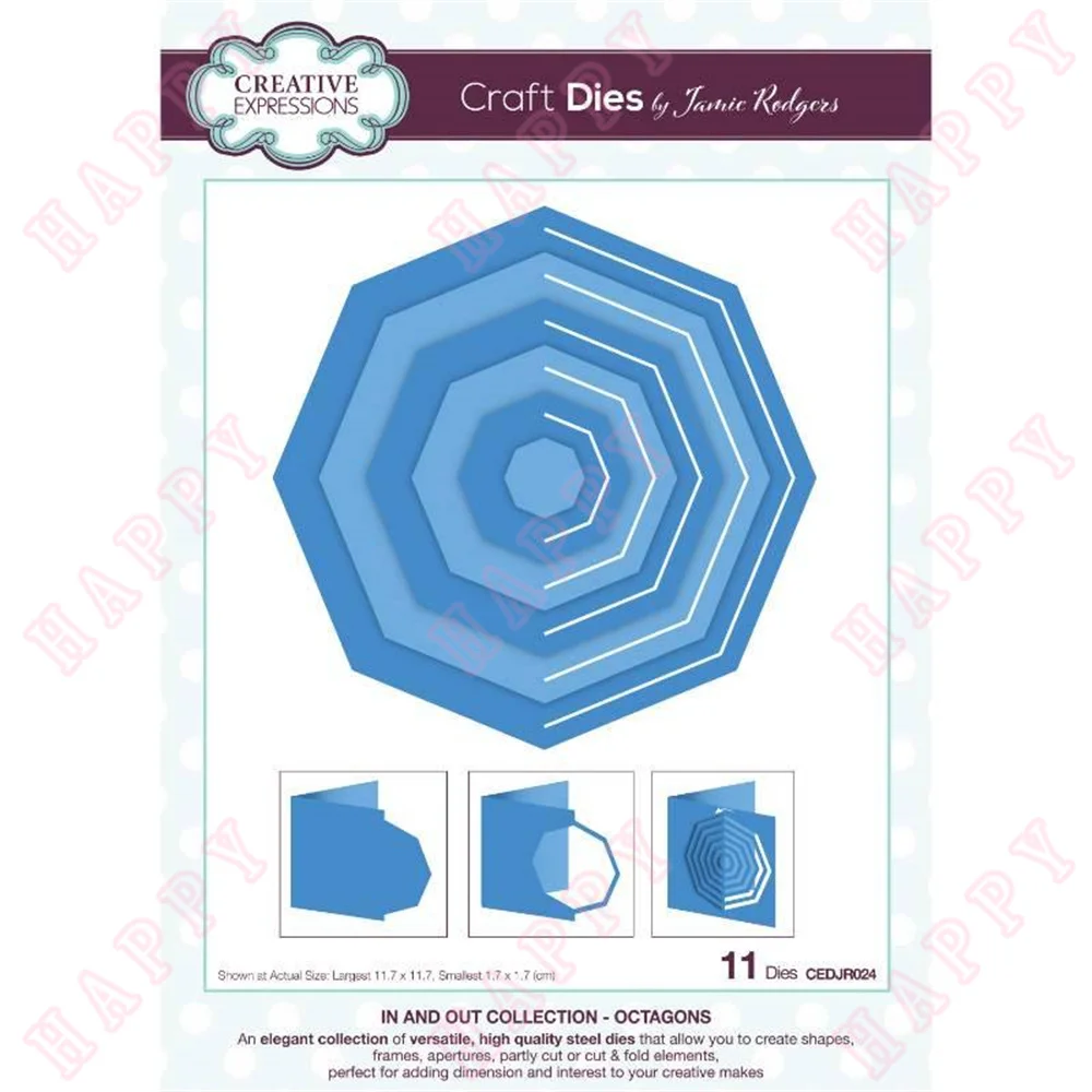 

New in and out Collection Octagons Metal Cutting Dies Scrapbook Diary Paper Craft Embossing Template Knife Mould Card Handmade