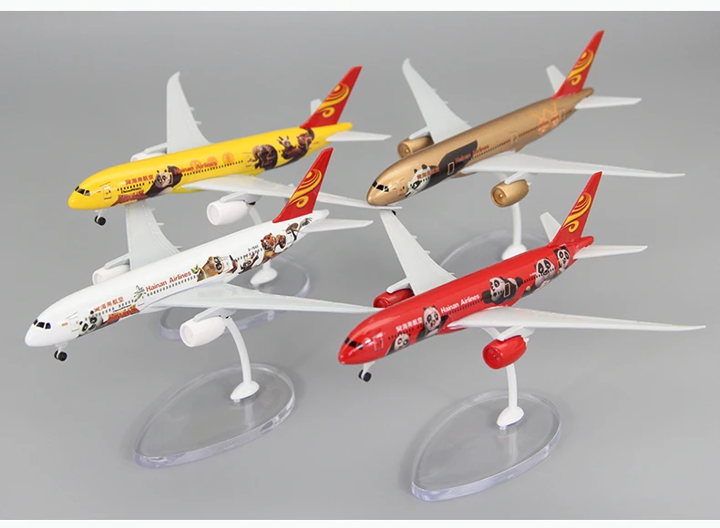 

16 см сплав металла China Hainan Airlines Боинг B787 KONGFU панда мультфильм масштаб литые модели самолета колеса