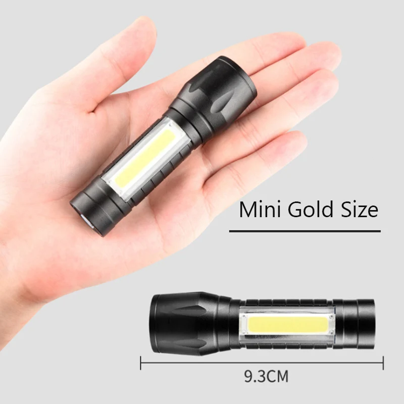 

Portable USB Rechargeable LED Flashlight XPE Built-In BatteryTactical Torch Flashlights 3Modes Work Light Emergency Lanterna