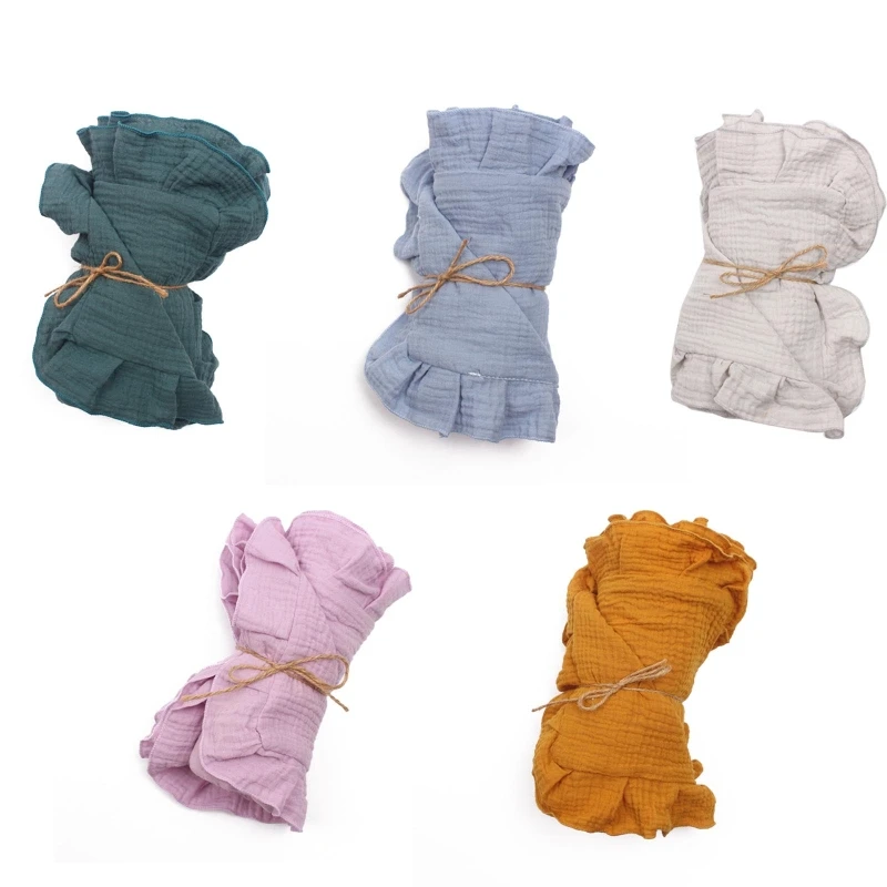 

Y3NF Baby Muslin Soft Cotton Receiving Blanket Infants Swaddle Wrap Newborn 4 Layers Cotton Gauze Sleepsack Stroller Cover