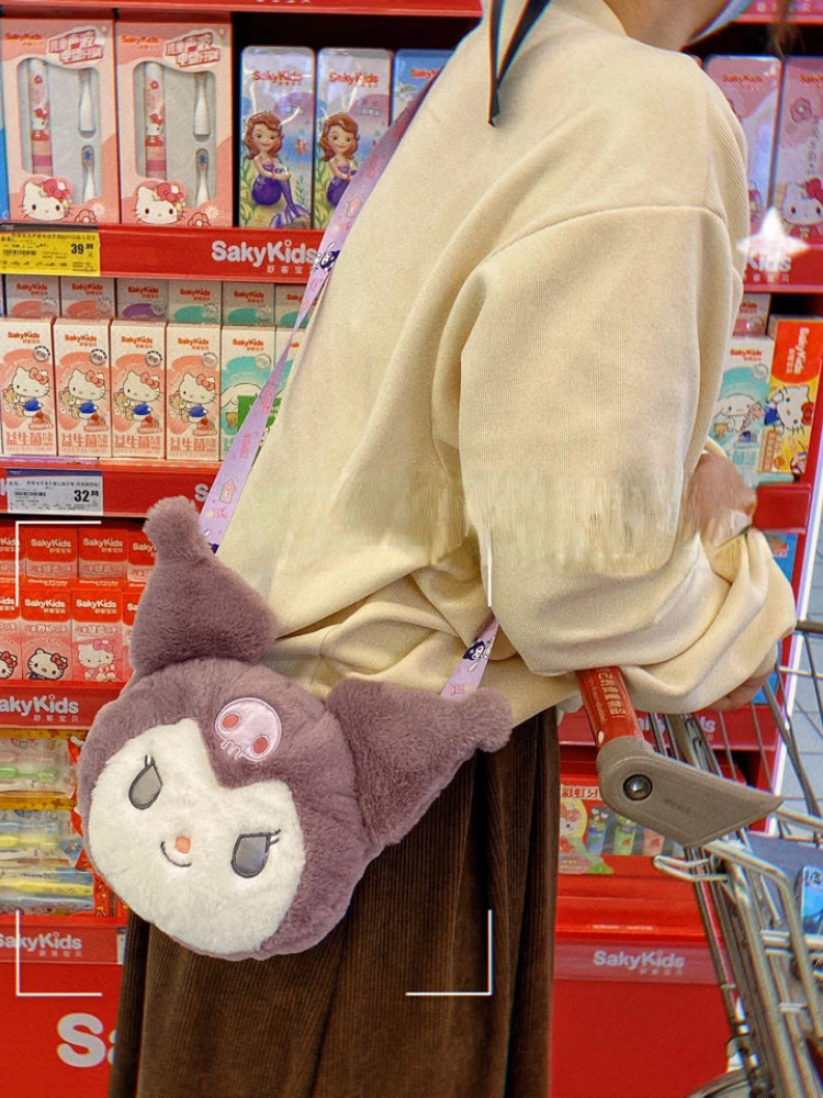 crossbody bags for women cute side bag satchels purses and handbags cartoon bags Cute Face Shoulder Bag Plush Bag Cute Girl