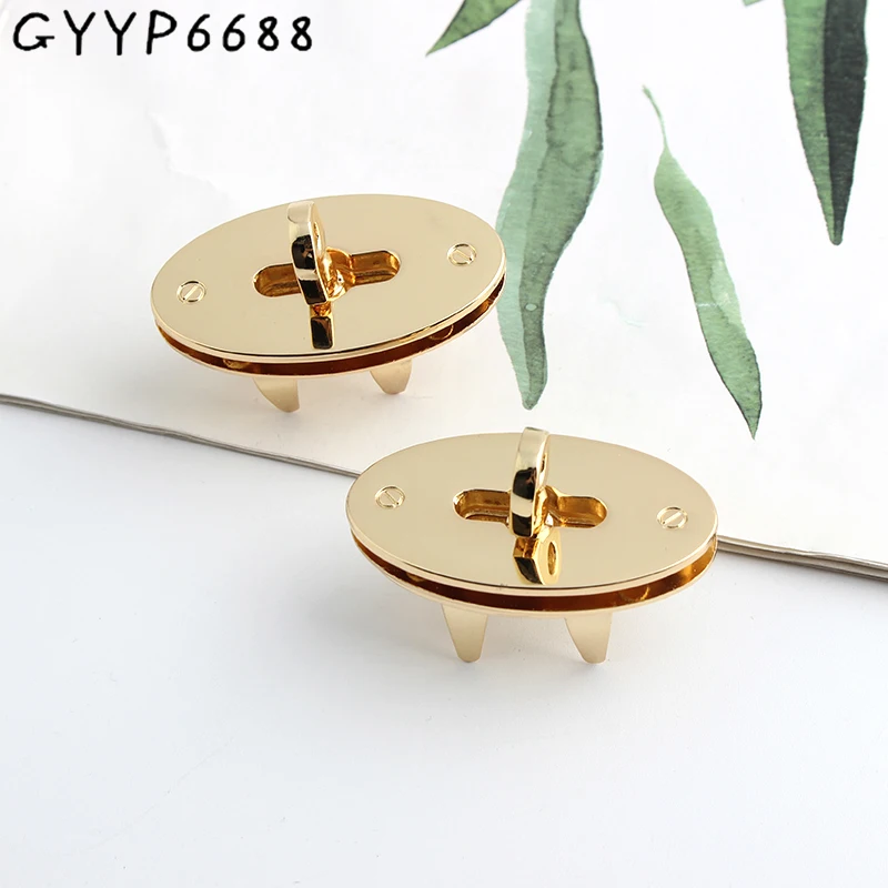 

1-20Sets 27x49x2MM Light Gold Locks Metal Clasps For Women Shoulder Handbag Purse Button DIY Accessories Bag Closure Catch