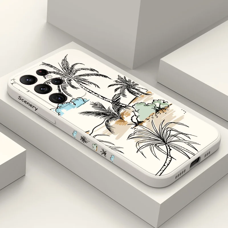 

Coconut Grove Phone Case For Samsung Galaxy S23 S22 S21 S20 Ultra Plus FE S10 S9 S10E Note 20 ultra 10 9 Plus Cover