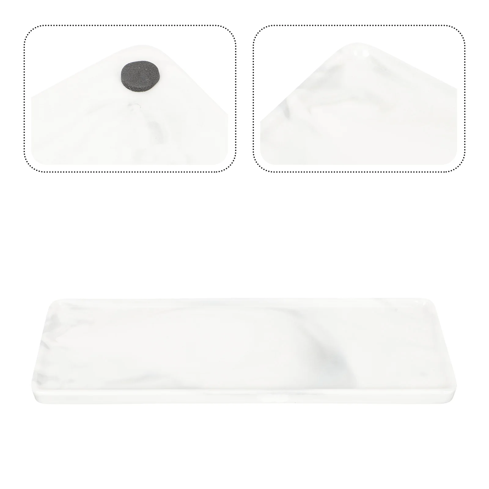 

Tray Bathroom Marble Plate Vanity Soap Serving Ceramic Storage Jewelry Dispenser Dish Set Platter Organizer Board Makeup Cheese