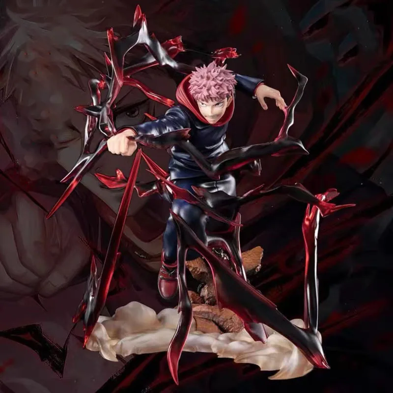 

19cm Jujutsu Kaisen Anime Figure Itadori Yuji Action Figure Manga Kokusenn Battle Scene Ornament Doll Model Collection Gift Toys