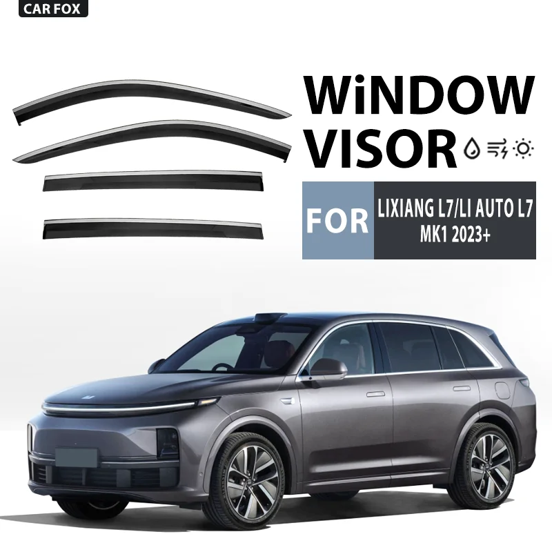 

Для Lixiang L7 Li Auto L7 2023 + пластиковый козырек для окна вентиляционные оттенки Защита от солнца дождя для Lixiang L7 Li Auto L7 2023 +