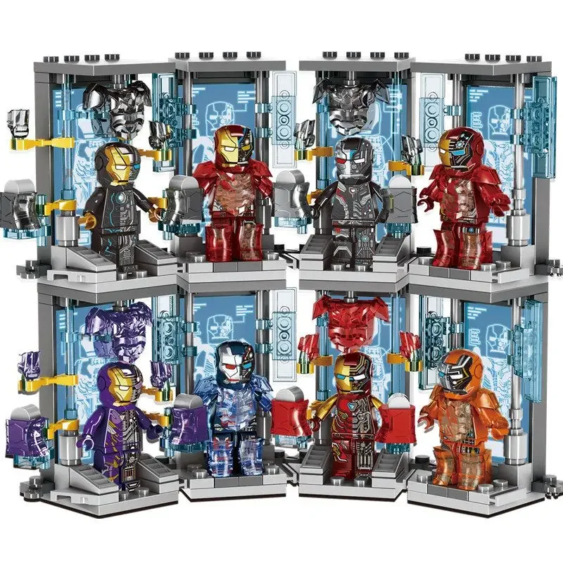 Строительные блоки Marvel Мстители Железный человек MK7 Gnaku сборные игрушки