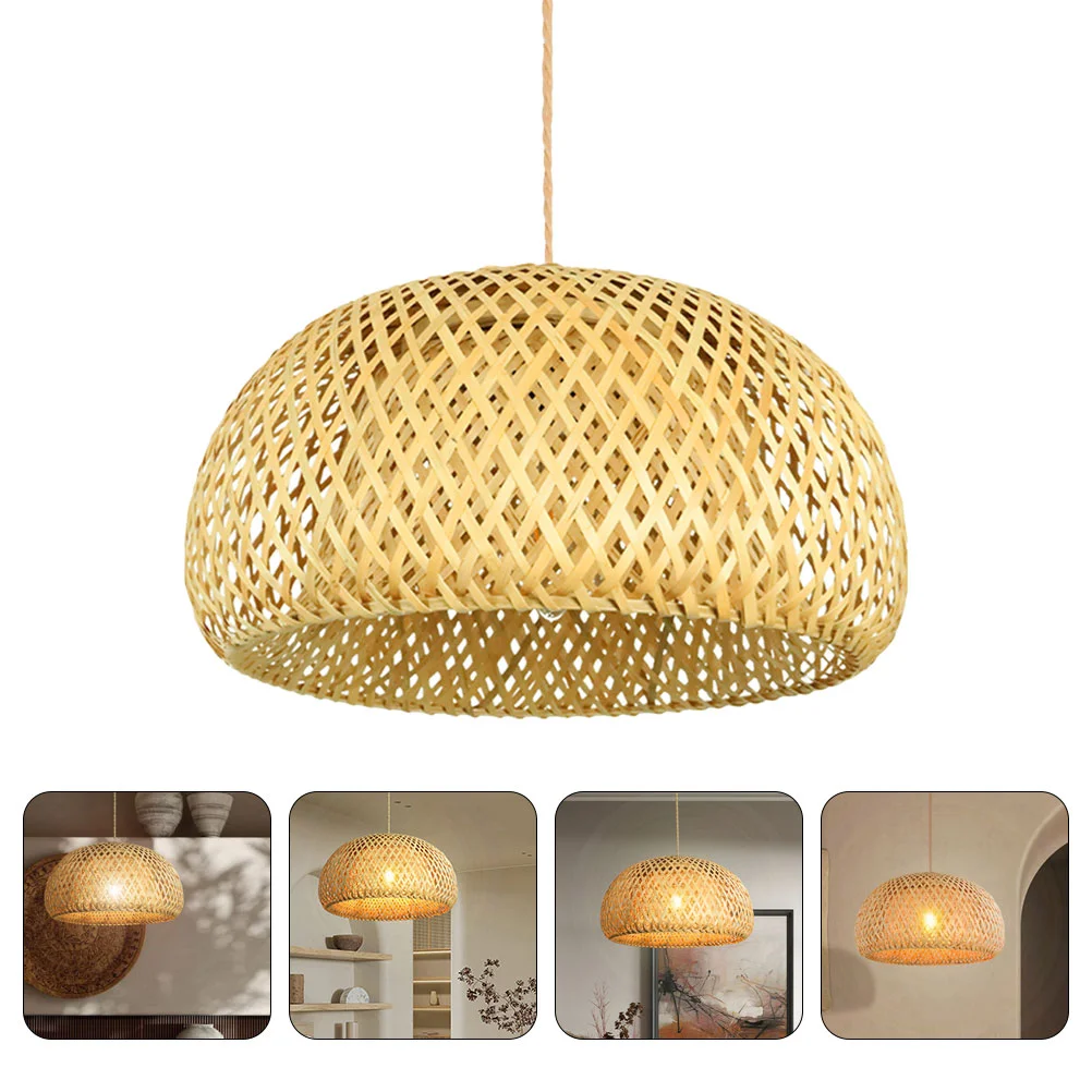 

Bamboo Rattan Lampshade Supply Indoor Light Cover Pendant Weaving Barrel Shades Lampshades Chandelier Wood