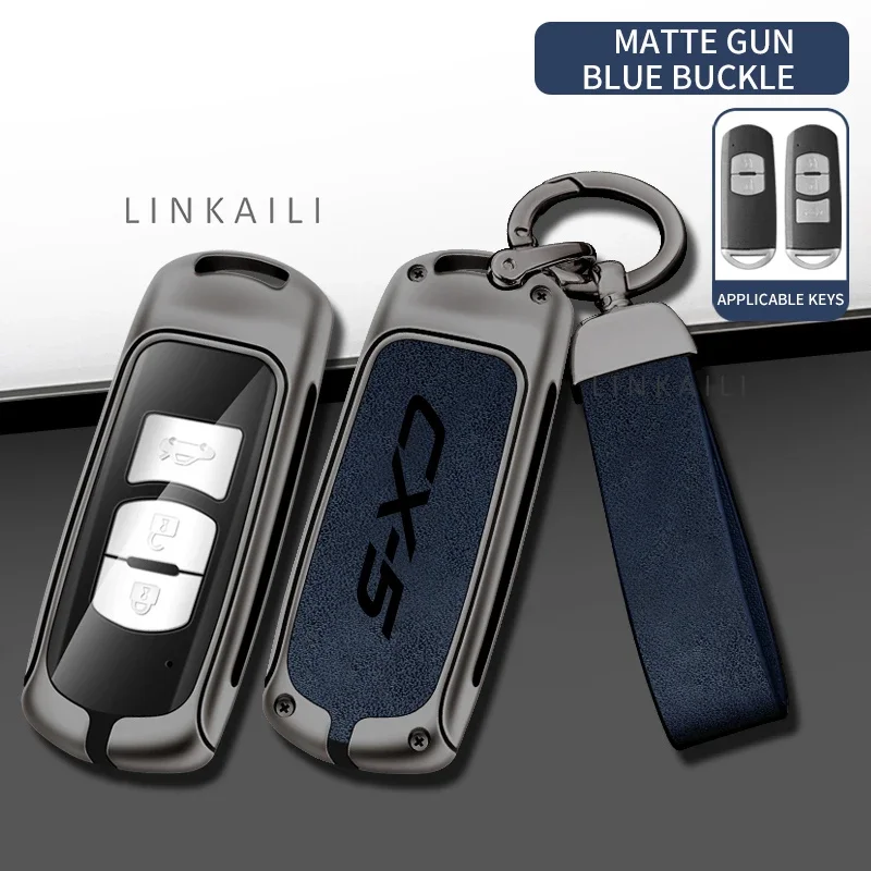 

Подходит для Mazda CX-5 2013 2014 2015 2017 2019, сумка для ключей из цинкового сплава, натуральная кожа, чехол для ключей внедорожника, аксессуары