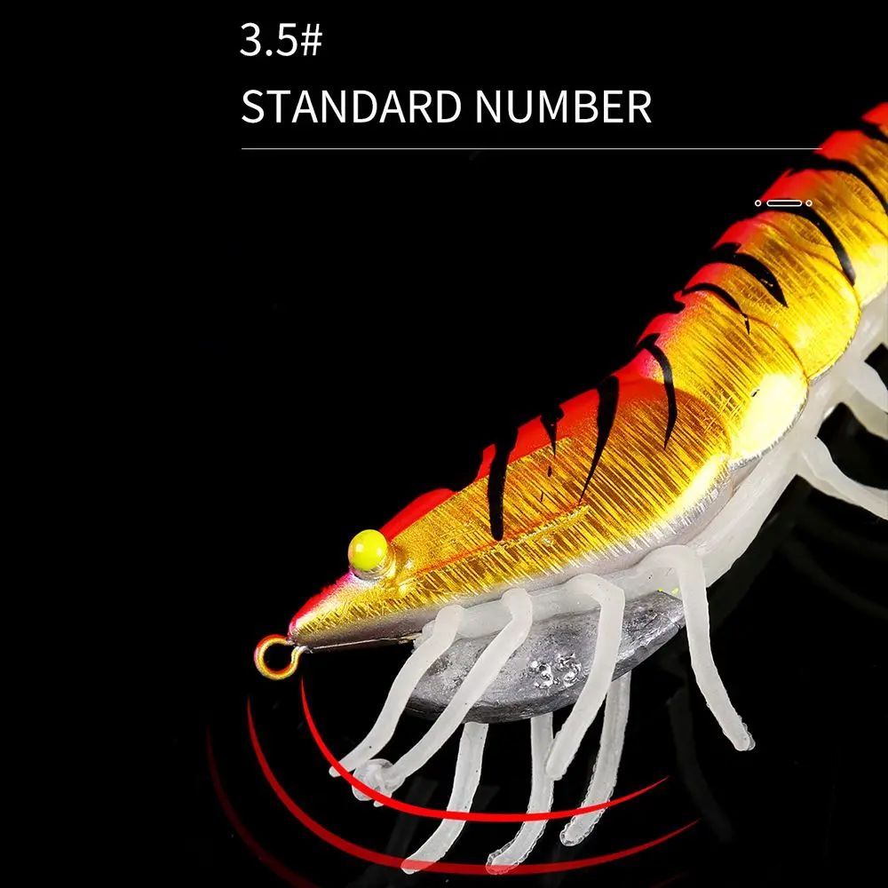 Светящаяся приманка крючок для кальмара деревянные приманки креветок с мягкой