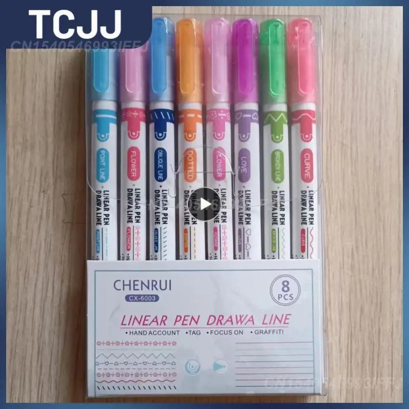 

Ручка с двойным острым носком, многофункциональная цветная ручка с двойной головкой, разноцветный экологически чистый материал