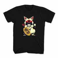 japan harajuku cartoon cat warrior t shirt short sleeve 100 cotton casual t shirts loose top size s 3xl