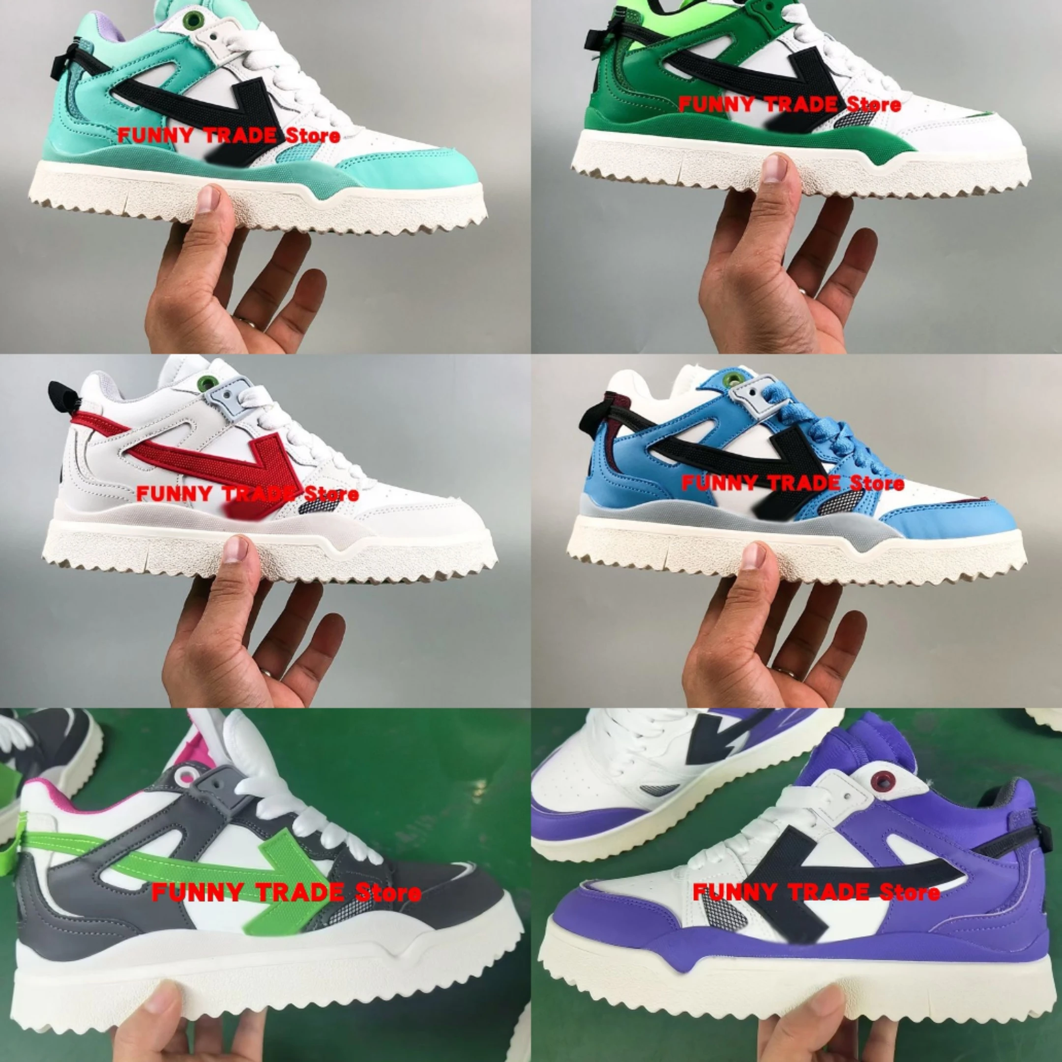 

New men's leather shoes breathable lightweight casual shoes women's sports shoes comfortable off ow luxury running sports shoes