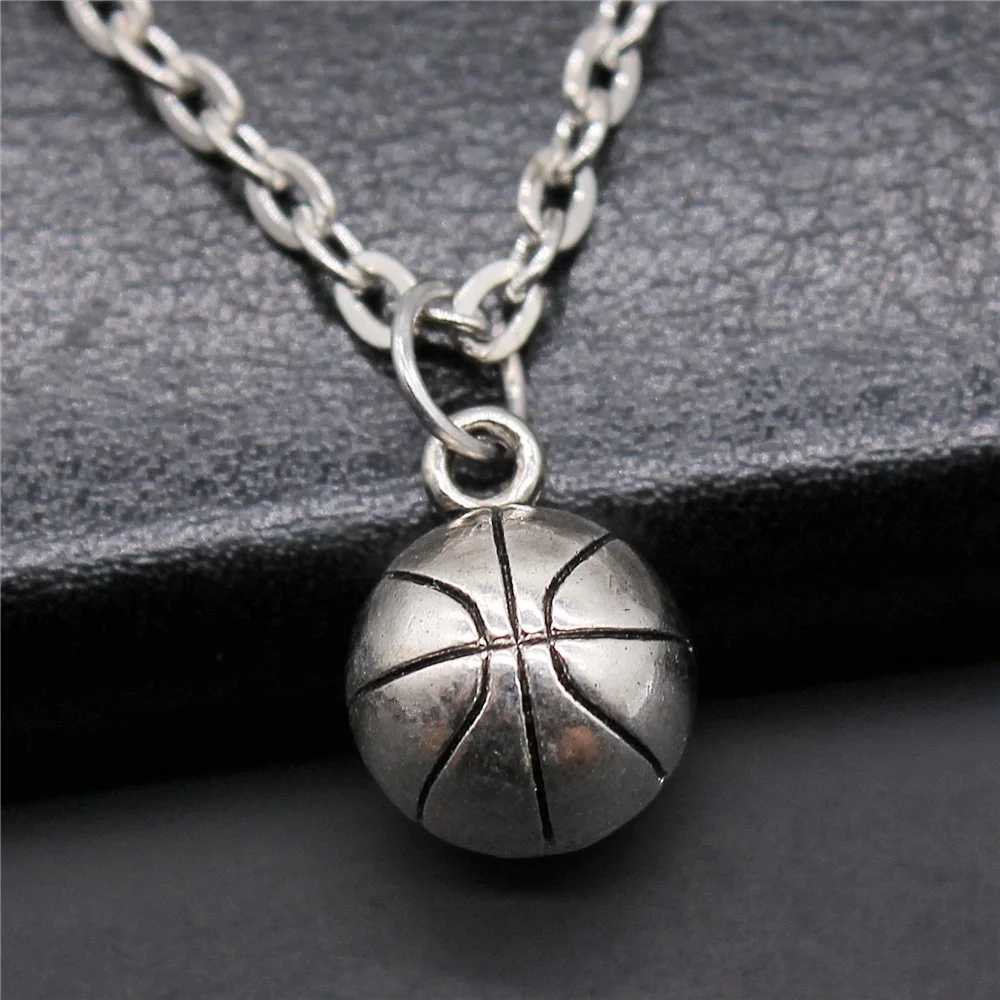 Дропшиппинг 2 цвета 11 мм 3D баскетбольный кулон ожерелье ювелирные изделия для
