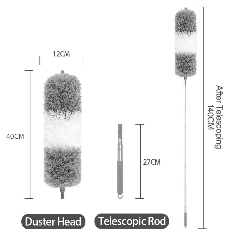 

Микрофибровая телескопическая щетка-удлинитель для уборки, выдвижная щетка для удаления пыли из щелей, инструмент для домашней уборки, щетка для пыли для дома CCD001