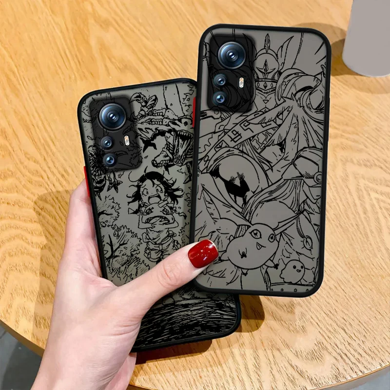 Цифровой Монстр аниме для POCO X5 X4 X3 NFC X2 M5S M6 M4 M3 M2 C51 F5 F4 GT Pro матовый полупрозрачный
