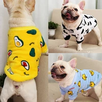 leopard printing winter clothes for small dogs warm flannel french bulldog pet kitten hoodies party outfit puppy sweatshirts