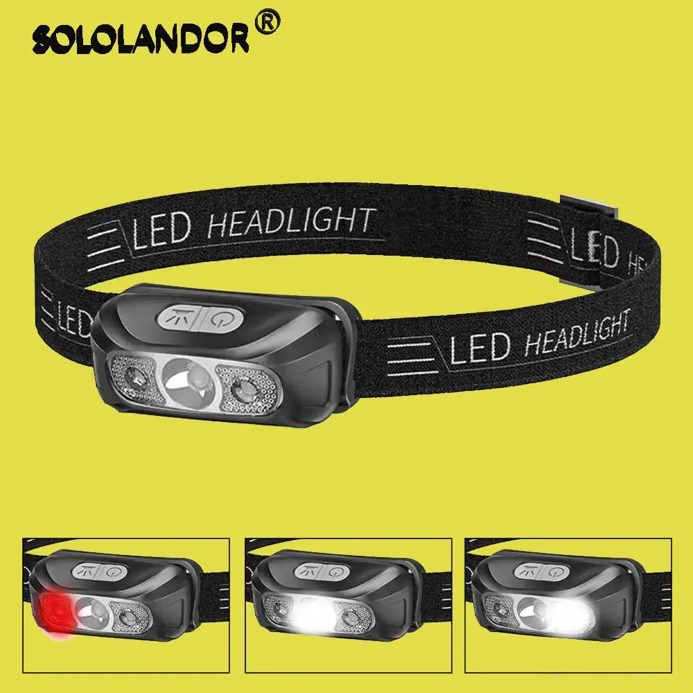 

Sololandor налобный фонарь красный белый 6 режимов