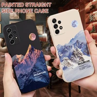 phone case for samsung galaxy s22 s21 s20 ultra plus silicone mountain painted cover for samsung s20 fe s11 s11e s10 plus s10e