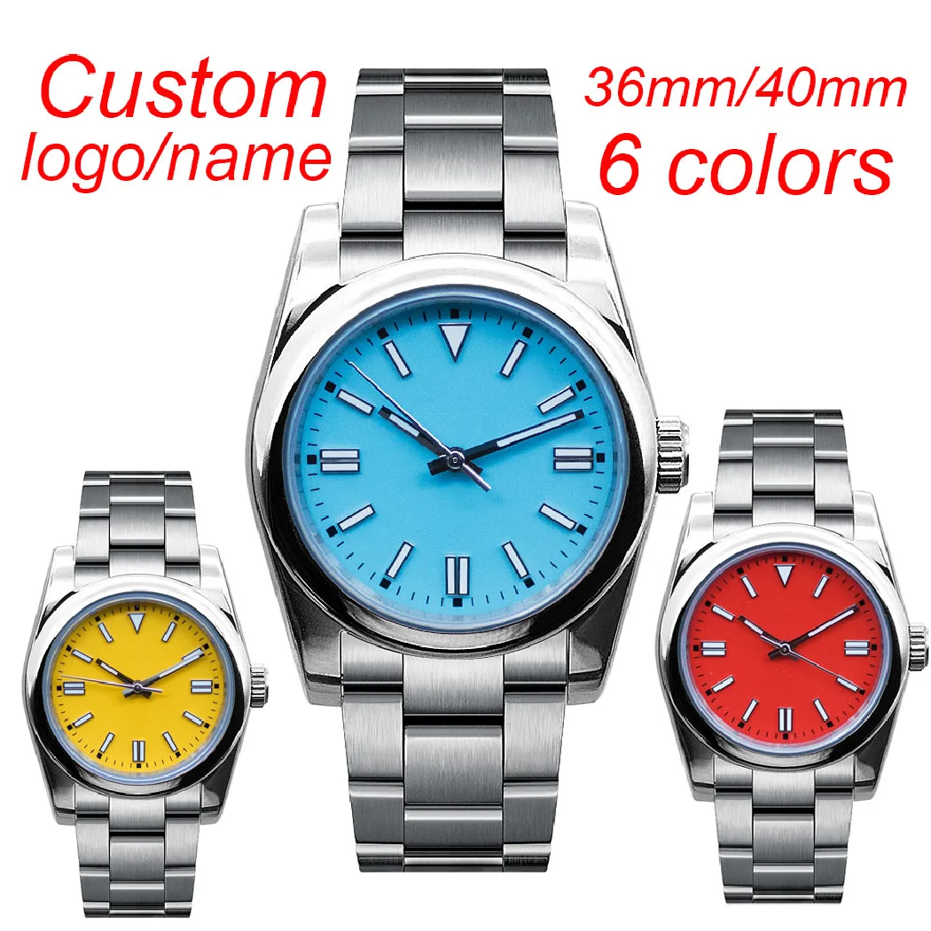 

Часы наручные NH35 мужские стерильные, автоматические механические светящиеся водонепроницаемые с сапфировым стеклом, 36 мм/40 мм