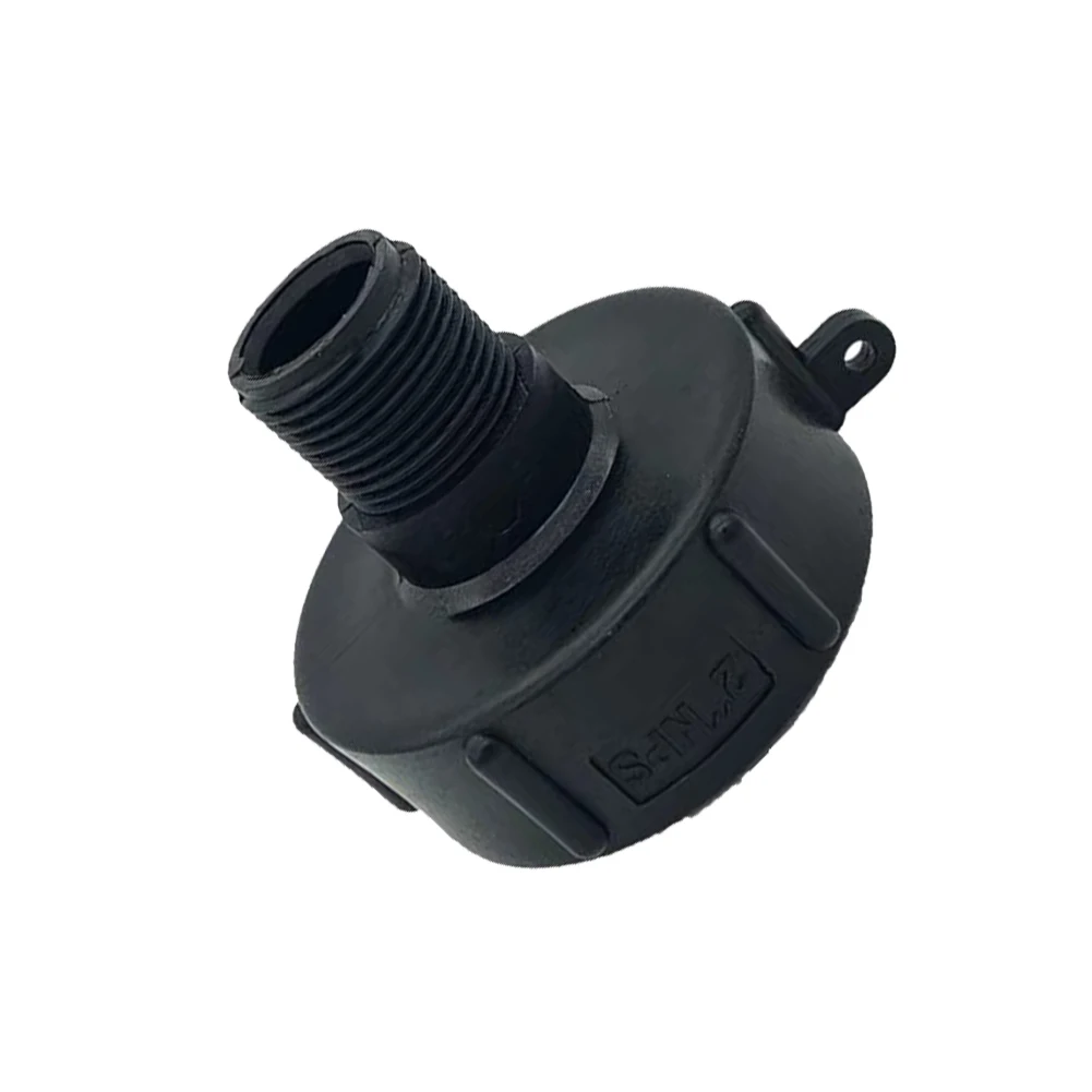

Adapter Tote Tank 2 Pcs 275 330 G HDPE Black Drain Plug Connector Fine Thread For Garden Hose With Sealing Ring