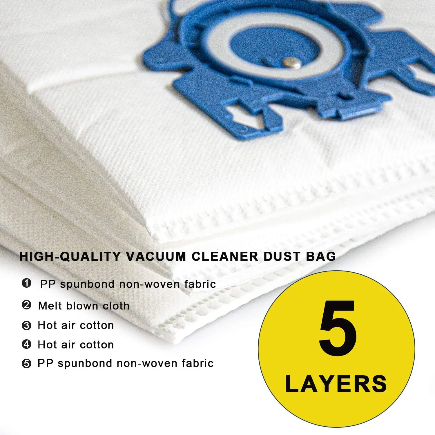 

Replacement Airclean GN 3D Bag for Miele S2, S5, S8, Classic C1, C2, C3 Series Canister Vacuum Cleaner Dust Bags Filters