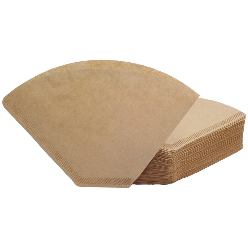 

4 Cone Coffee Filter, Unbleached Natural Paper, No Blowout, Disposable For Pour Over And Drip Coffee Maker, 400 Pcs