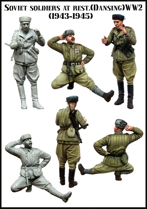 

Модель из смолы под давлением в масштабе 1/35, белая модель Второй мировой войны, Российская пехота должна вручную раскрасить модель, бесплат...