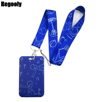 little prince blue fashion lanyard id badge holder bus pass case cover slip bank credit card holder strap card holder decoration