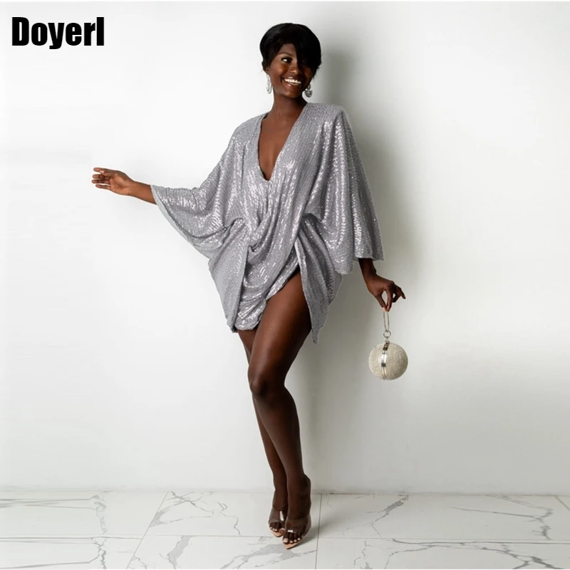 Блестящее облегающее платье с блестками вечернее клувечерние ное мини-платье