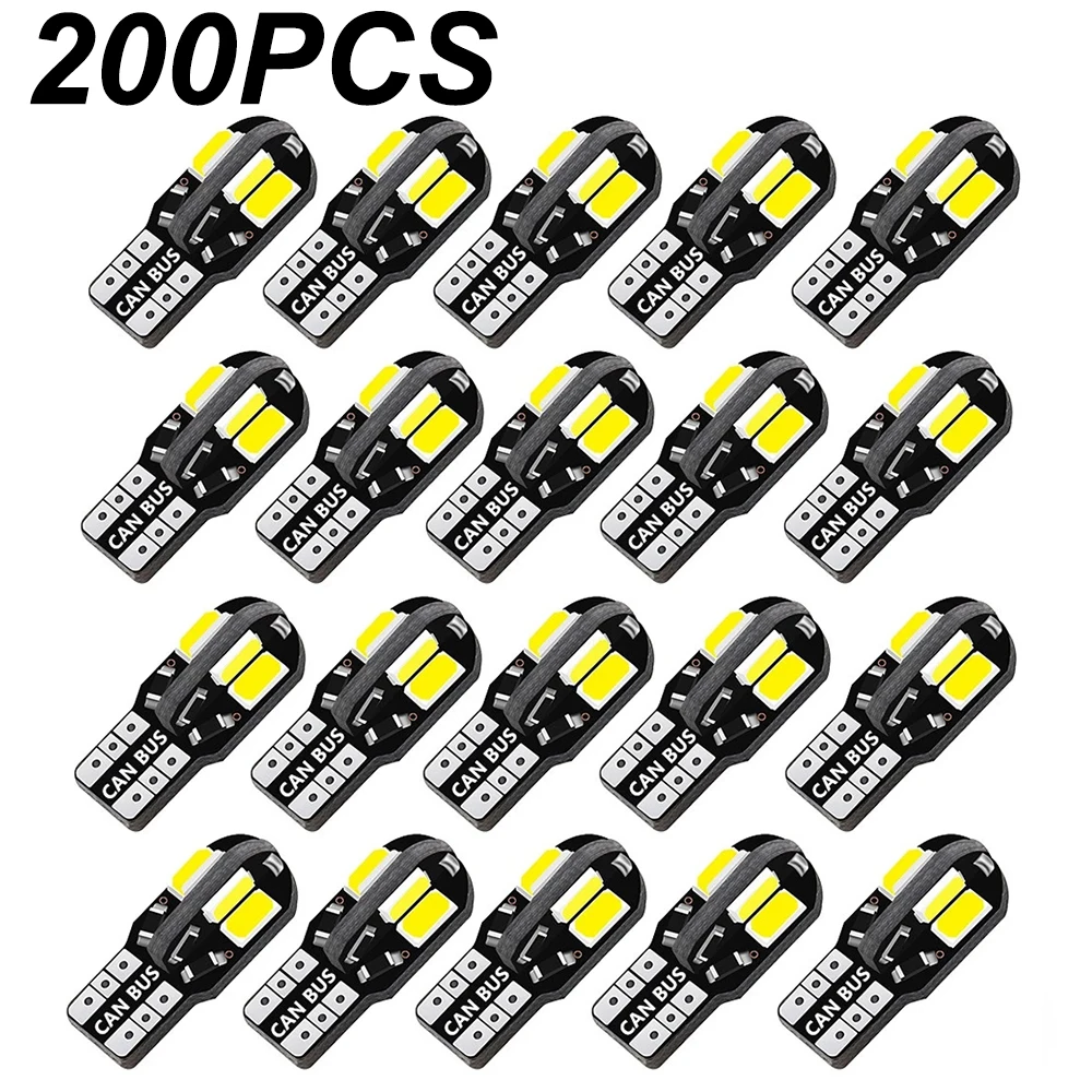 

200x W5W T10 LED Bulbs Canbus 5730 8SMD 6000K 194 168 LED Car Interior Map Dome Lights Parking Light Auto Signal Lamp Wholesale